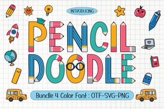 Pencil Doodle Font – Playful Hand Drawn Style for Creative Designs