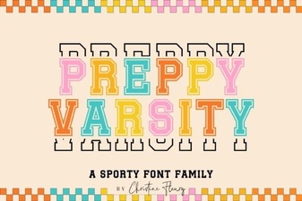 Preppy Varsity Font: Classic Collegiate Style for Modern Design