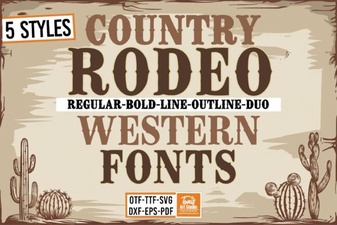 Rodeo Bundle Font – Bold Western Display Font Collection