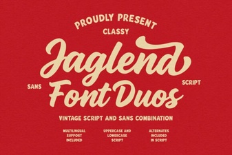 Jaglend Font Duo – Elegant Script Font for Creative Design