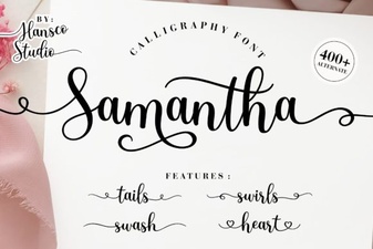 Samantha Calligraphy Font: Elegant Script for Creative Projects
